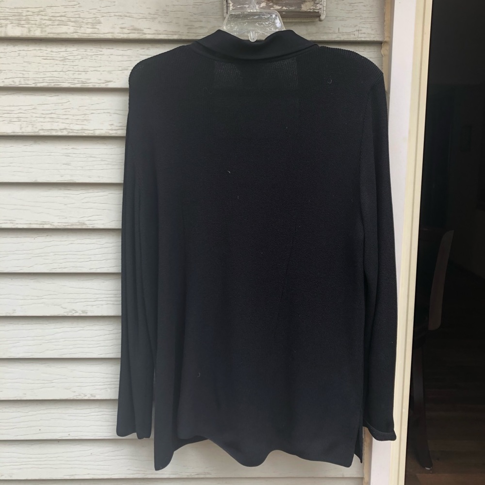 Exclusively Misook Black Knit Cardigan Sweater 2X - Picture 4 of 5